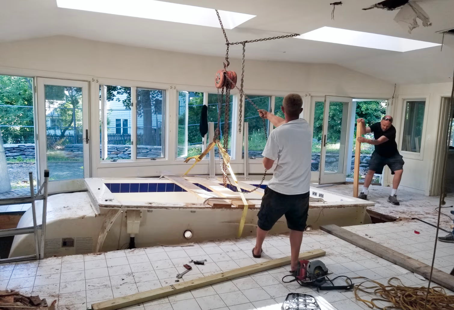 Green Goat team performing deconstruction work