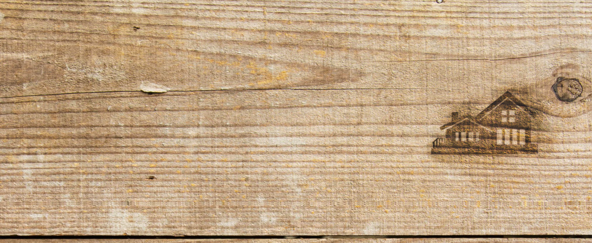 Wood background with house